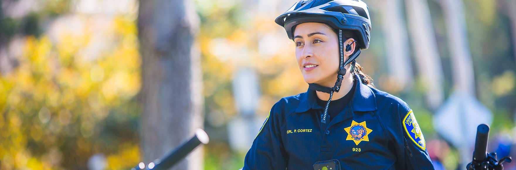 Officer Cortez smiling at camera